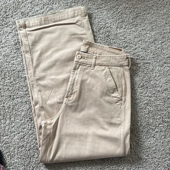 AE Women's Super hi rise baggy Wide Leg Short Length Pants - Picture 6 of 7